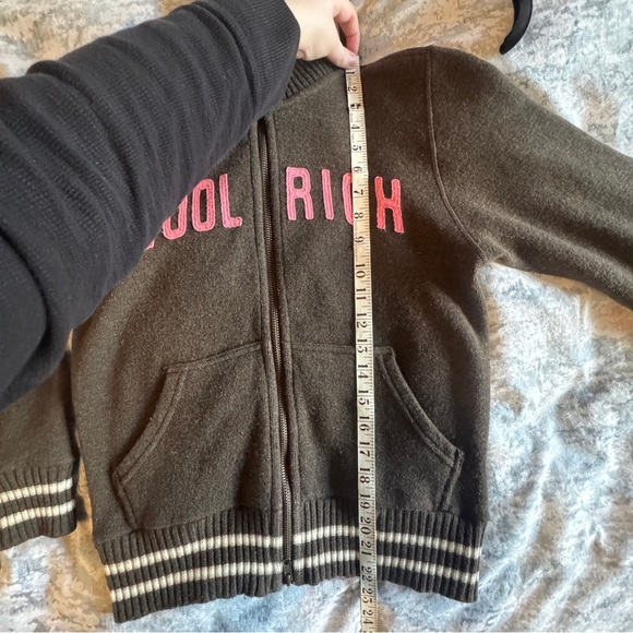 VTG Woolrich Y2K Zip Up Sweater Sz M Track Blokette Blokecore Made in Italy Wool - Picture 14 of 16